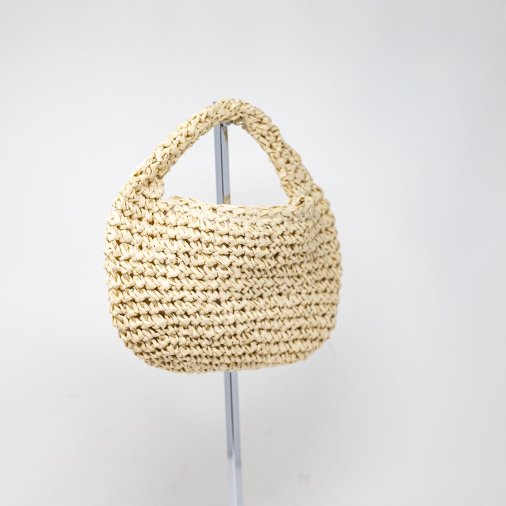 NEW Hat Attack Woven Braided Straw Raffia Small Purse Bag Natural